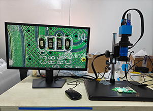 数码单筒体视显微镜MHZ301助力广州某电力公司检测电子电路板-广州明慧