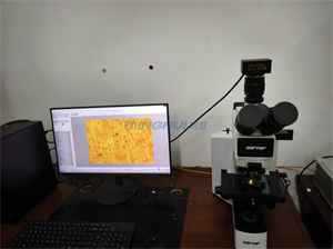 CX40M金相显微镜适配明慧MHD2000显微相机助力北部湾大学电池壳研究1